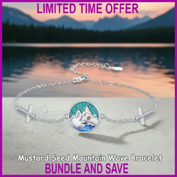 Sterling Silver Mustard Seed Cross Bracelet Christian Faith Jewelry - Picture 8 of 8